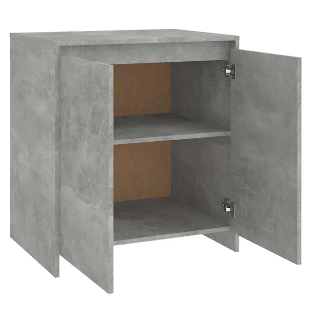 Grey Sideboard Cabinet 70x41x75cm Storage Buffet with Doors Display Furniture