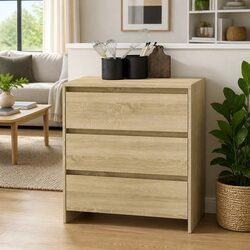 Brown Sideboard: Functional Furniture with 3 Drawers