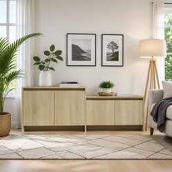 Warm Beige TV Cabinet: Functional Storage for Your Home