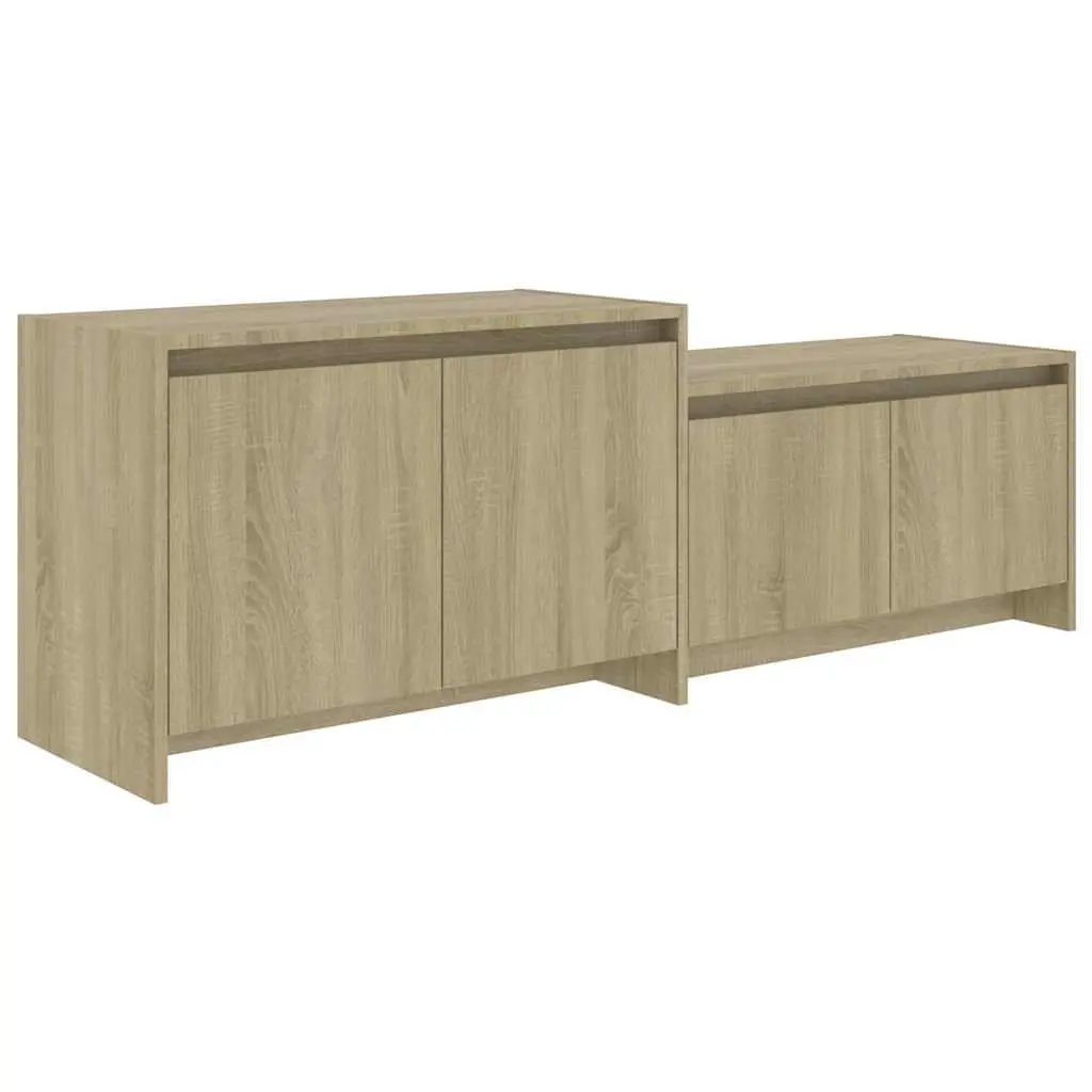 TV Cabinet Storage Unit 4 Doors Beige Lowboard Living Room 1465 x 350 x 500 mm