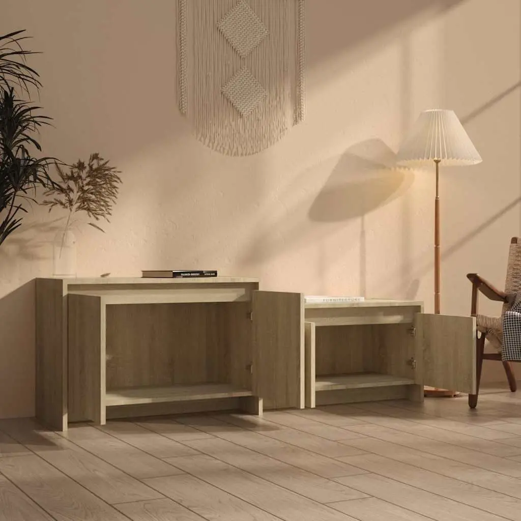 TV Cabinet Storage Unit 4 Doors Beige Lowboard Living Room 1465 x 350 x 500 mm