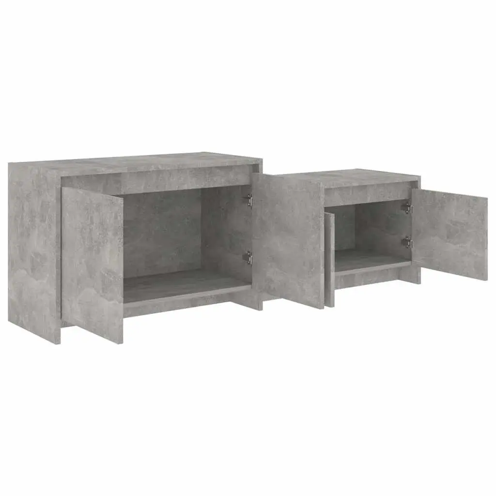 TV Cabinet Living Room Storage Unit 1465 x 350 x 500 mm Concrete Grey Engineered Wood