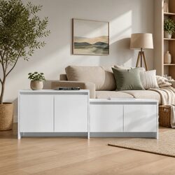 Reassuring Quality: High Gloss White TV Cabinet