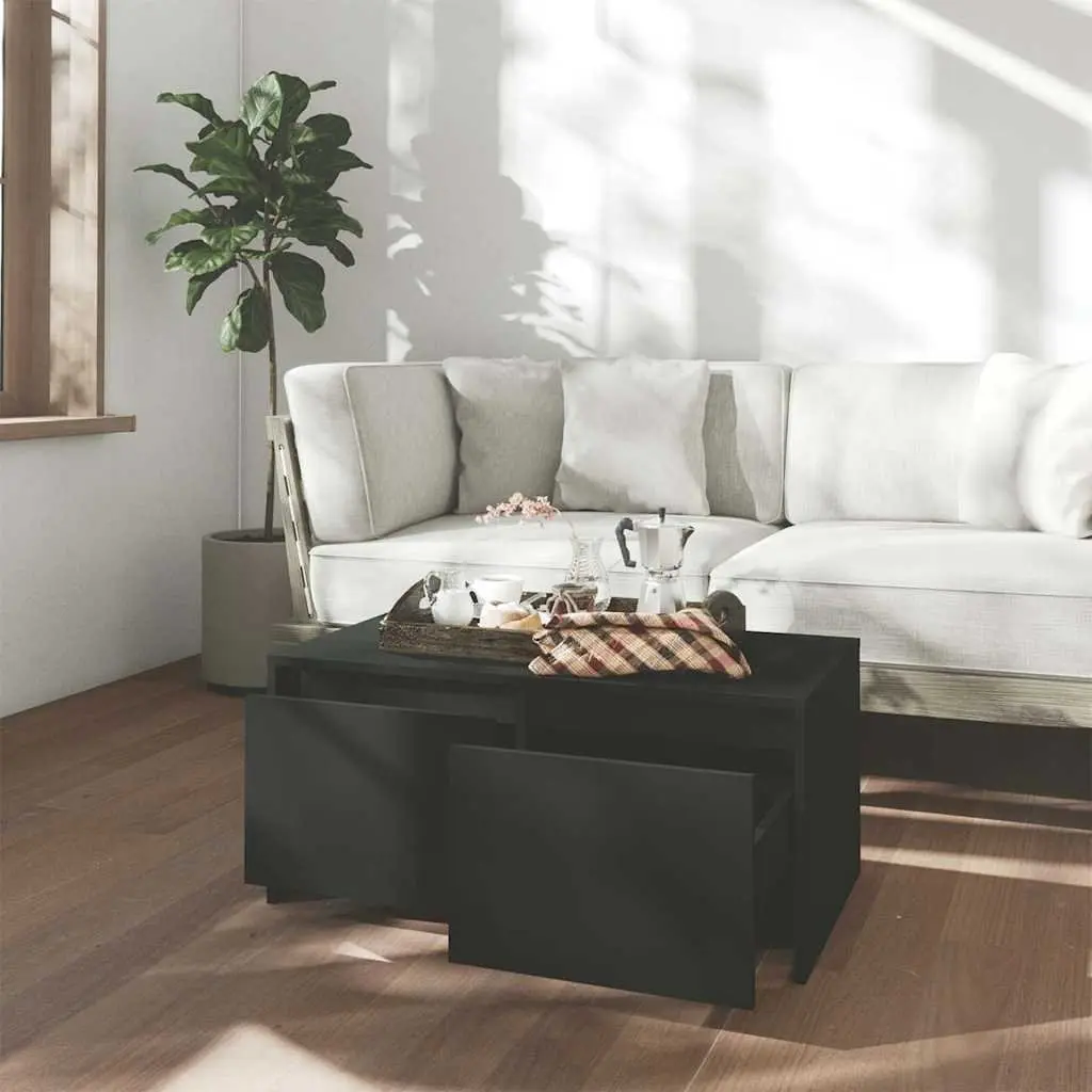 Coffee Table Modern Living Room Accent Furniture 90 x 50 x 41.5 cm Black