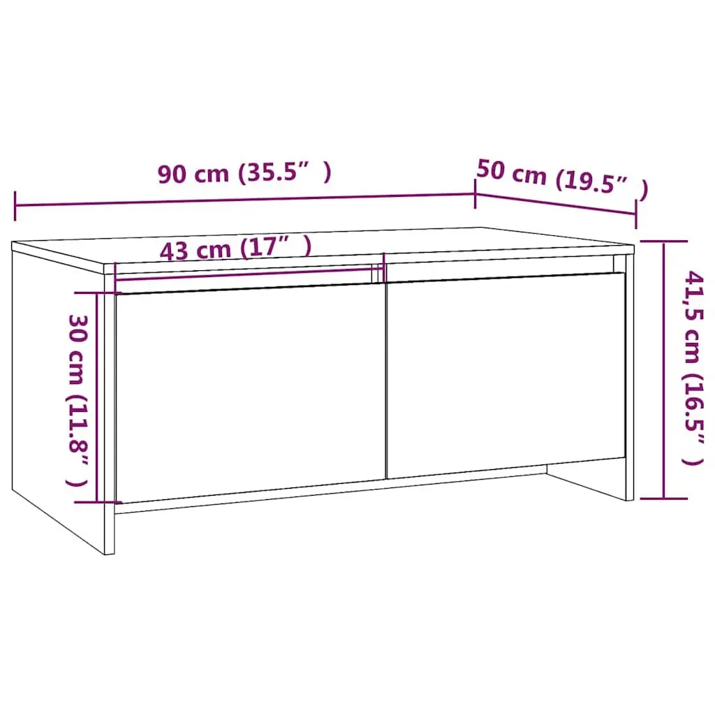 Coffee Table Grey Modern Design Storage Drawers Living Room Accent Furniture