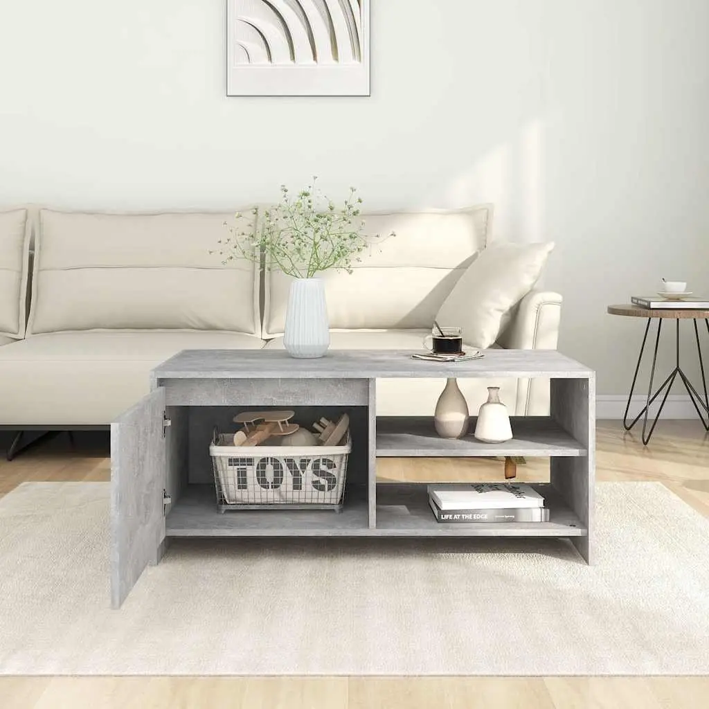 Coffee Table Modern Design Storage Compartment Door Shelf Living Room Furniture