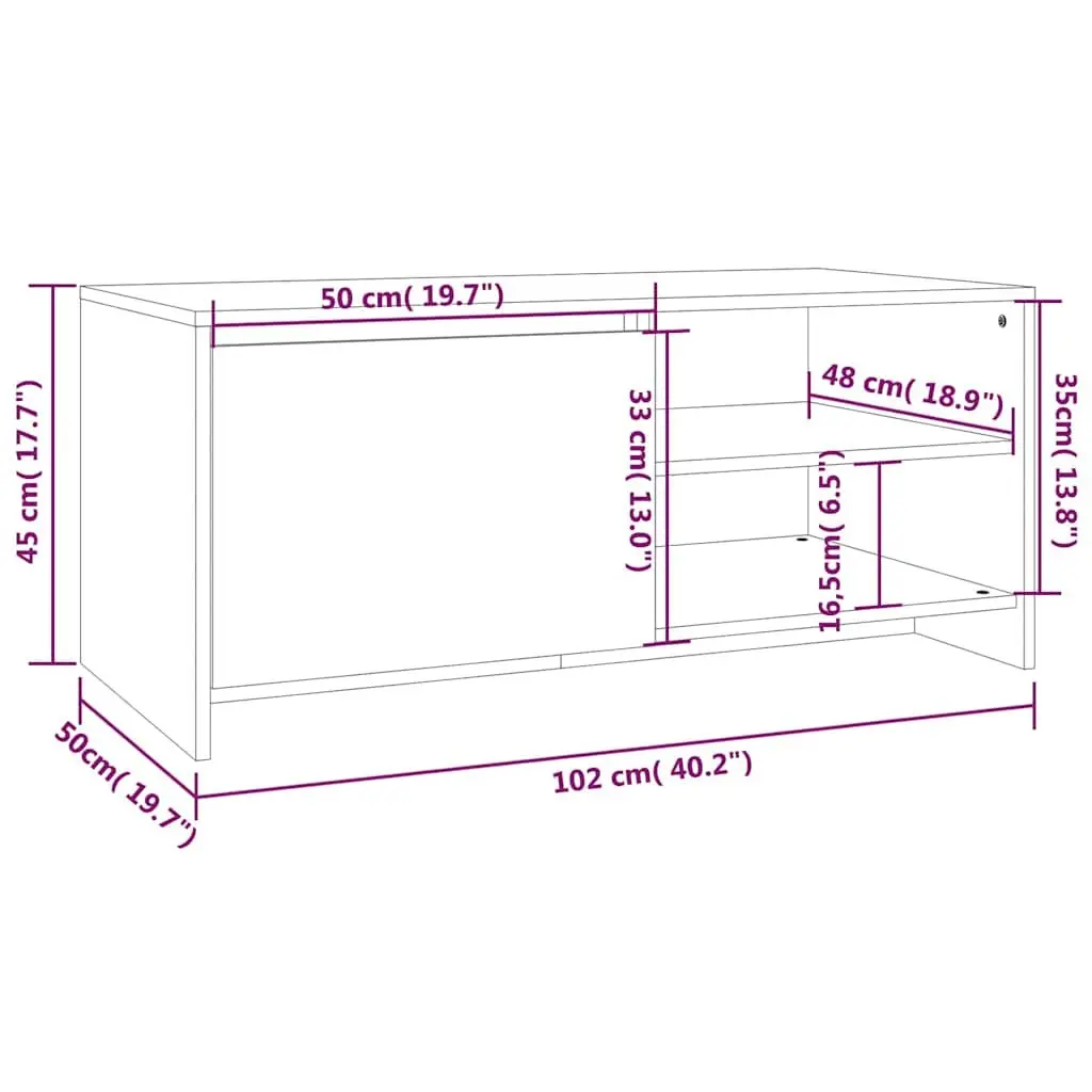 Coffee Table Modern Design Storage Compartment Door Shelf Living Room Furniture