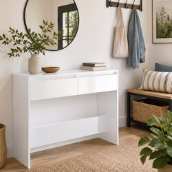 Reliable White Console Table: Sturdy and Functional