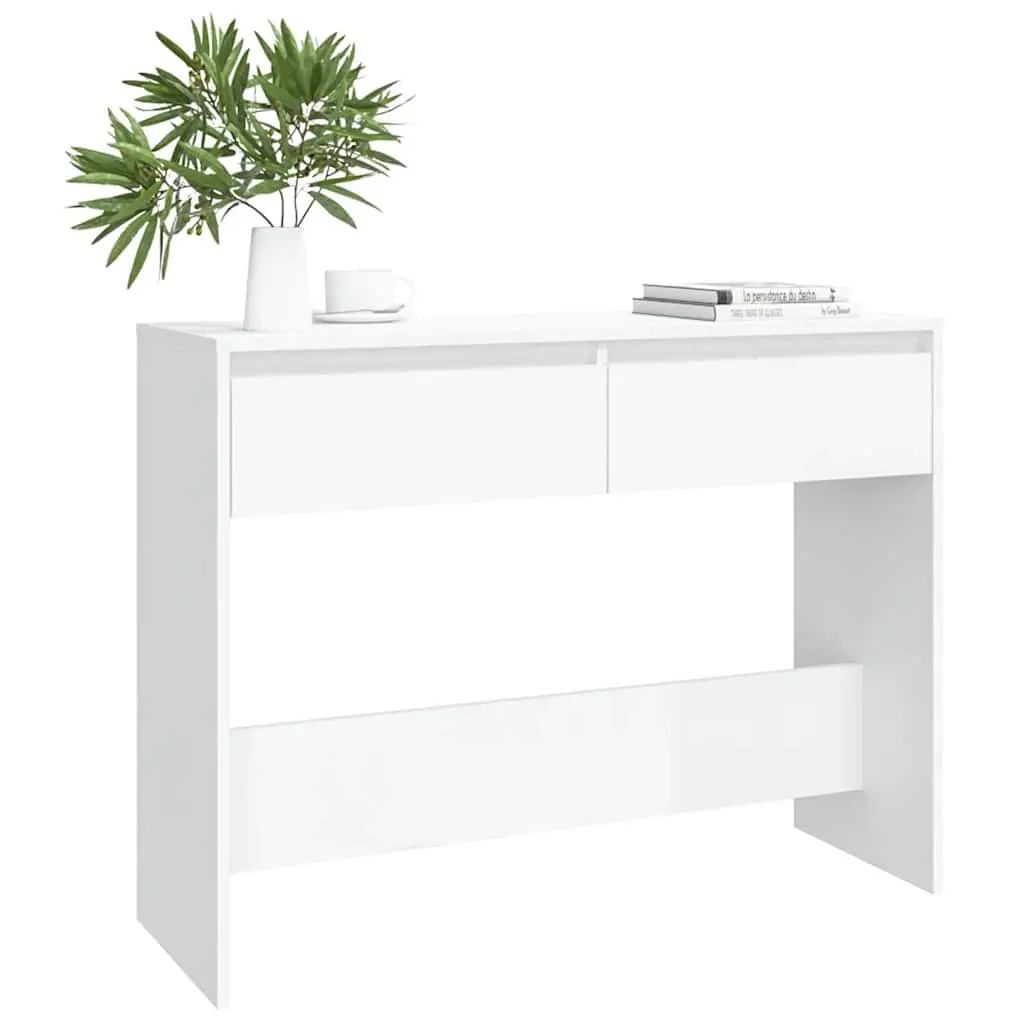 Console Table White Hallway Entrance Accent Storage Display 100 x 35 x 76.5 cm