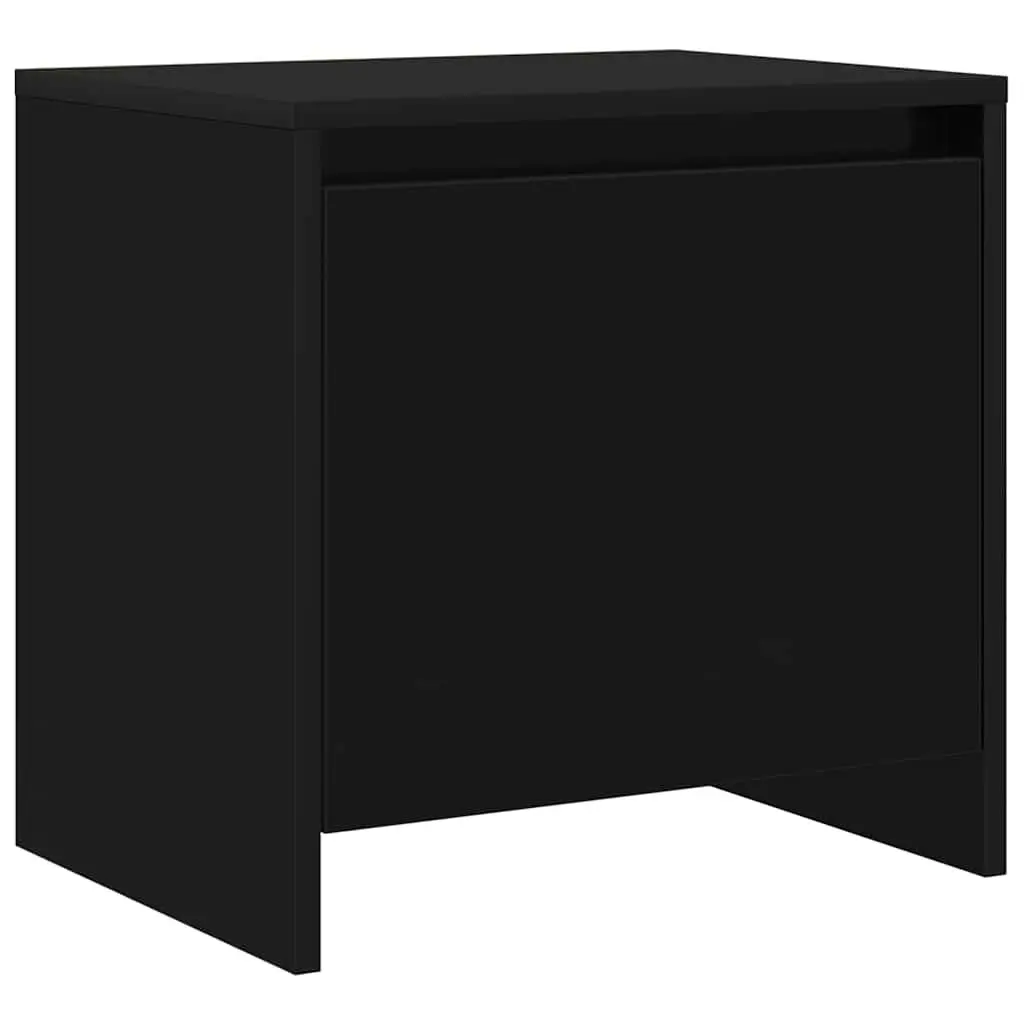 Bedside Cabinet Black 45x34x44.5 cm Nightstand Storage with Door