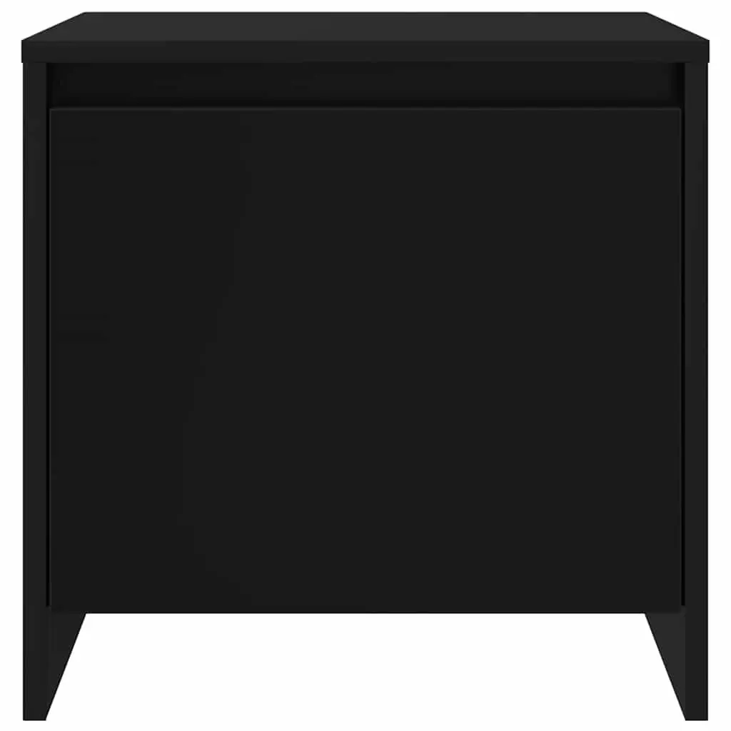 Bedside Cabinet Black 45x34x44.5 cm Nightstand Storage with Door