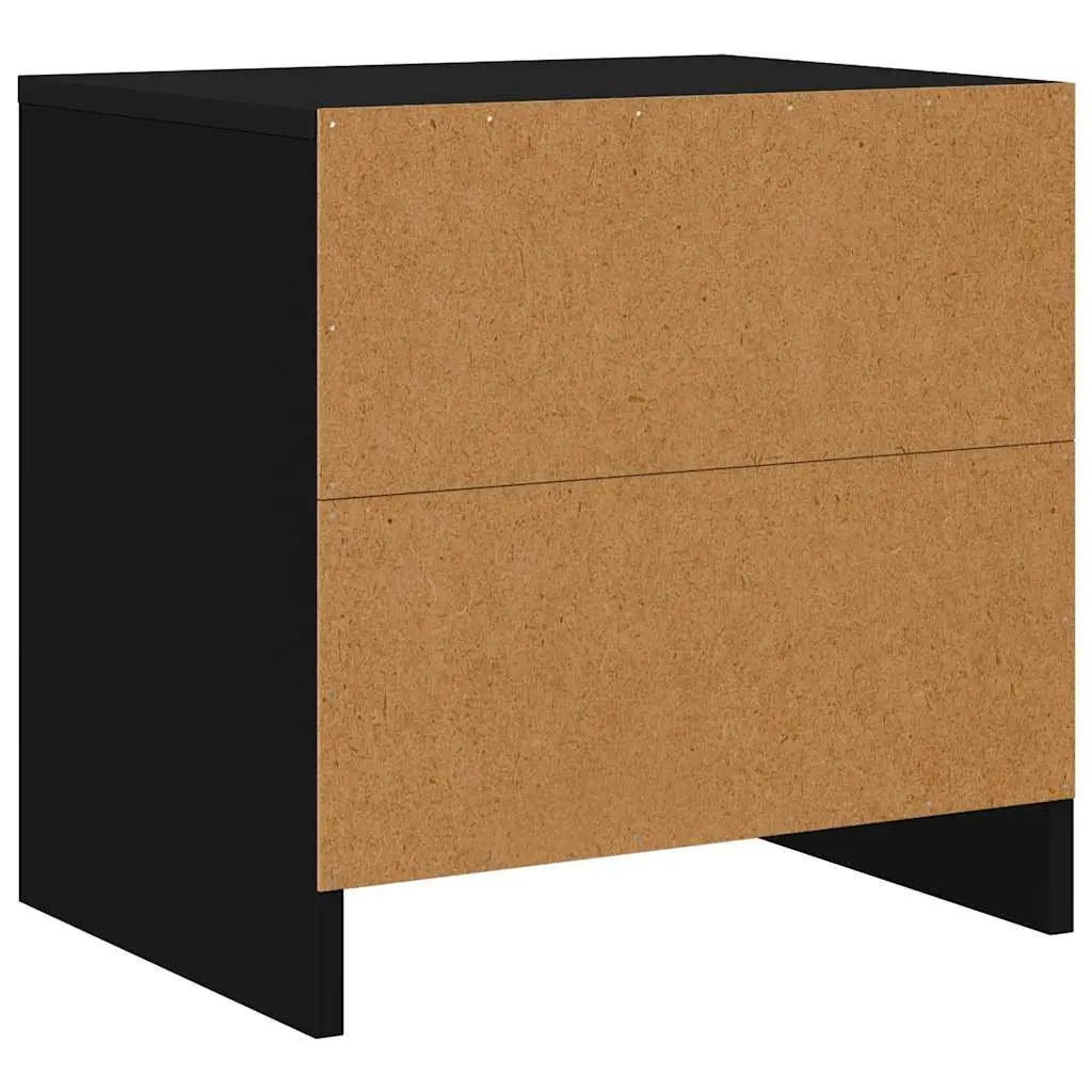 Bedside Cabinet Black 45x34x44.5 cm Nightstand Storage with Door