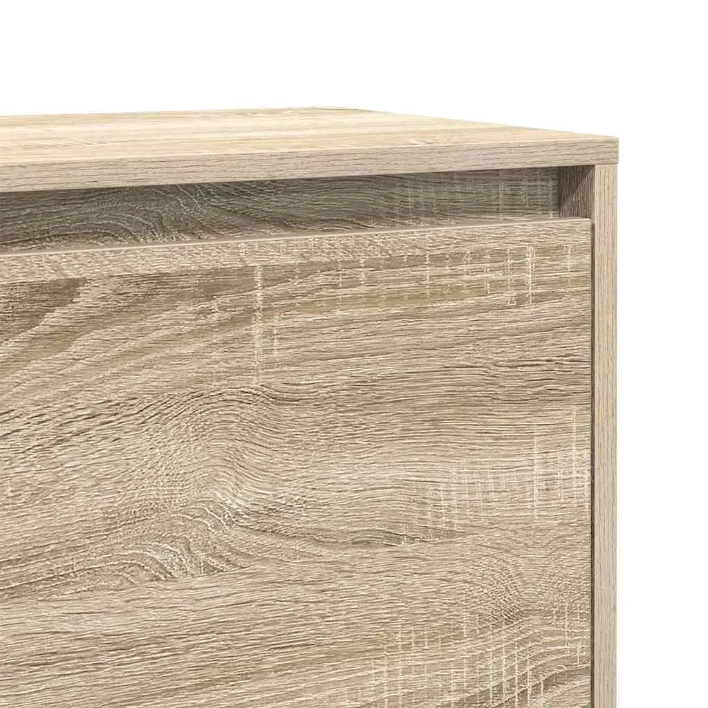 Bedside Cabinet Nightstand Storage Engineered Wood with Door 45x34x44.5cm Beige