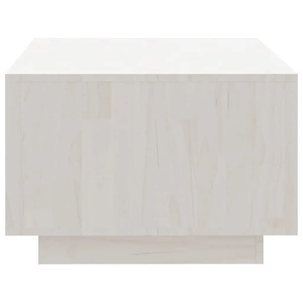 Coffee Table White Solid Pinewood Modern Design Living Room Accent Furniture