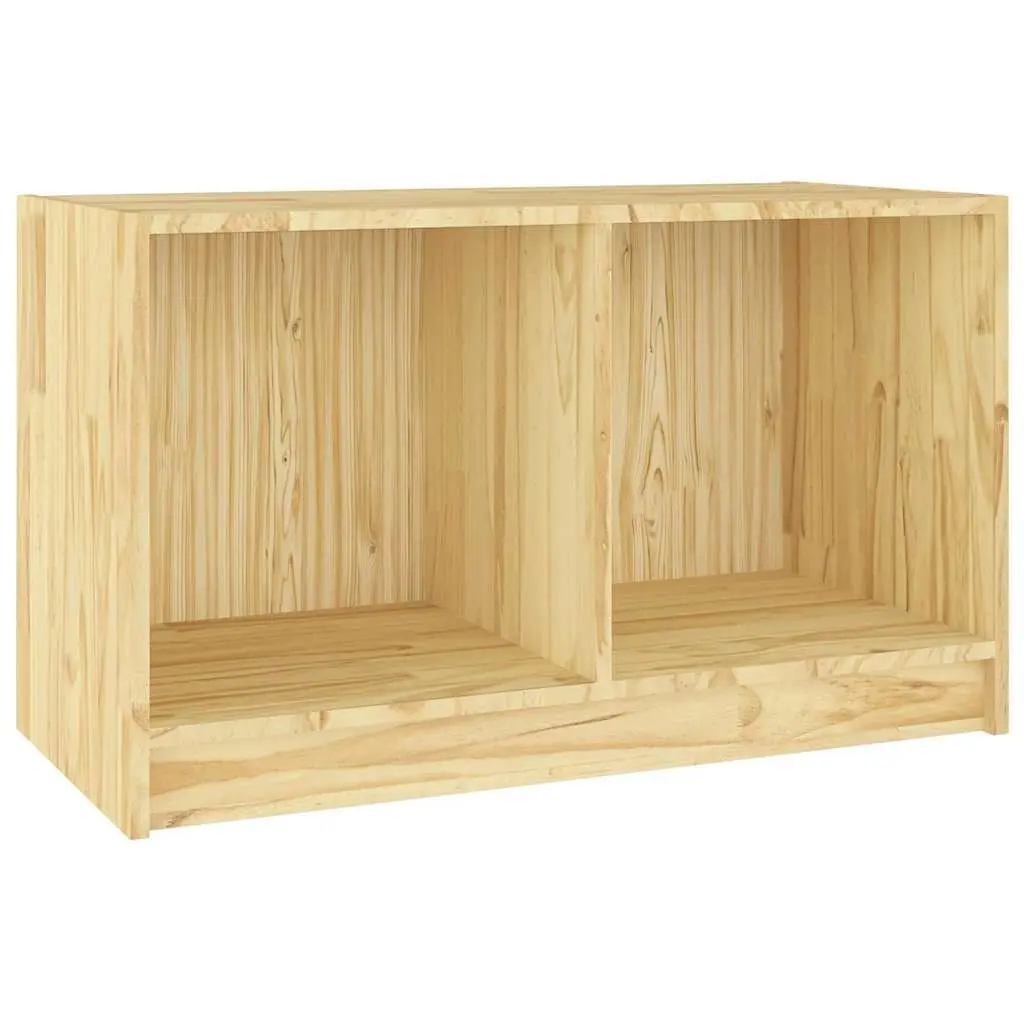 TV Cabinet Storage Unit 70x33x42 cm Brown Solid Pinewood Living Room Furniture