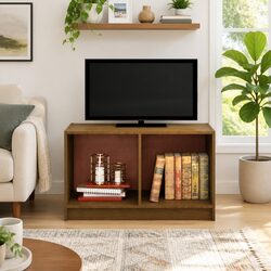 TV Cabinet Brown Living Room Storage Unit Modern Design Wooden Furniture Decor