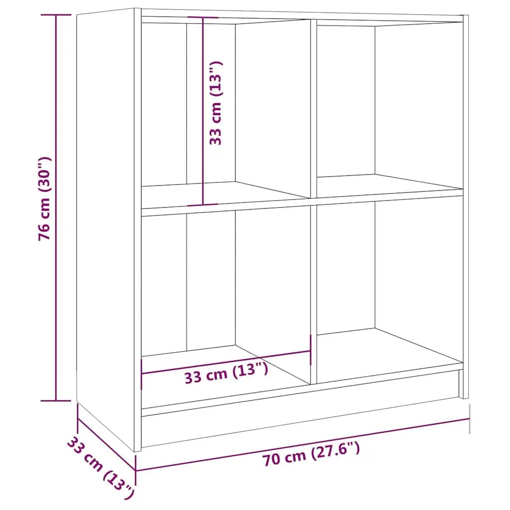 Sideboard Storage Cabinet Modern Living Room Furniture 70 x 33 x 76 cm White