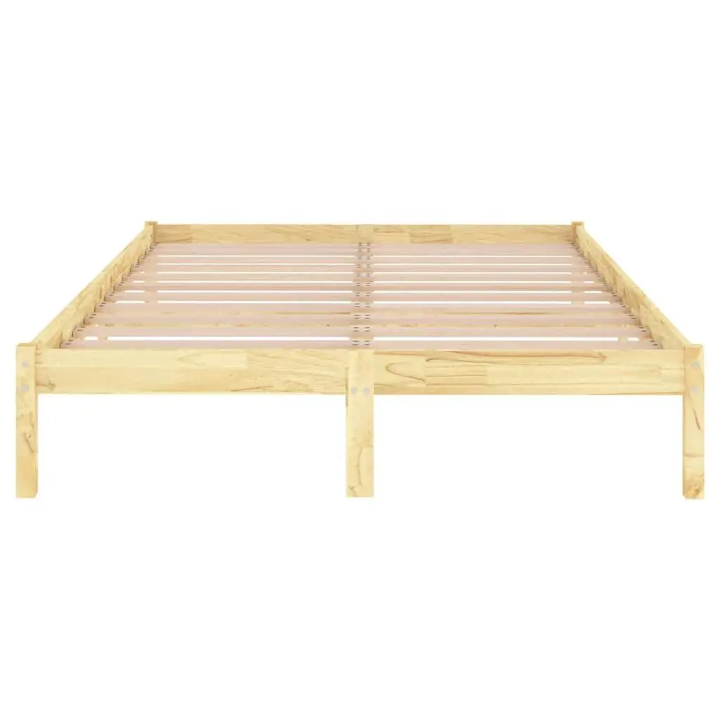Solid Wood Bed Frame 135x190 cm in Brown