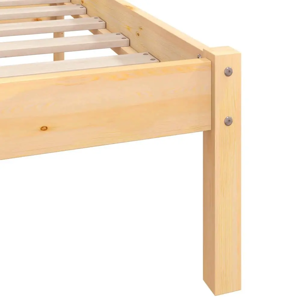 Solid Wood King Size Bed Frame in Brown