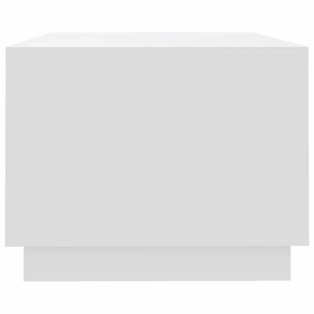 Coffee Table White Modern Design Storage Shelves Living Room Accent Furniture