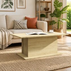 Beige Engineered Wood Coffee Table - Quality Living Room Furniture