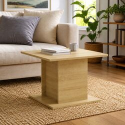 Comfortable Living with Our Beige Coffee Table 55.5x55.5x40cm
