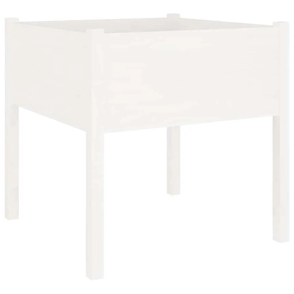 Garden Planters Outdoor Flower Boxes 70x70x70 cm White 2 pcs