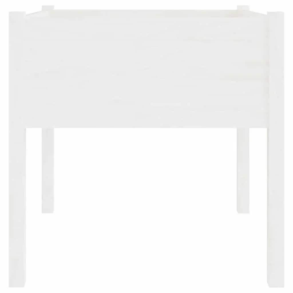 Garden Planters Outdoor Flower Boxes 70x70x70 cm White 2 pcs