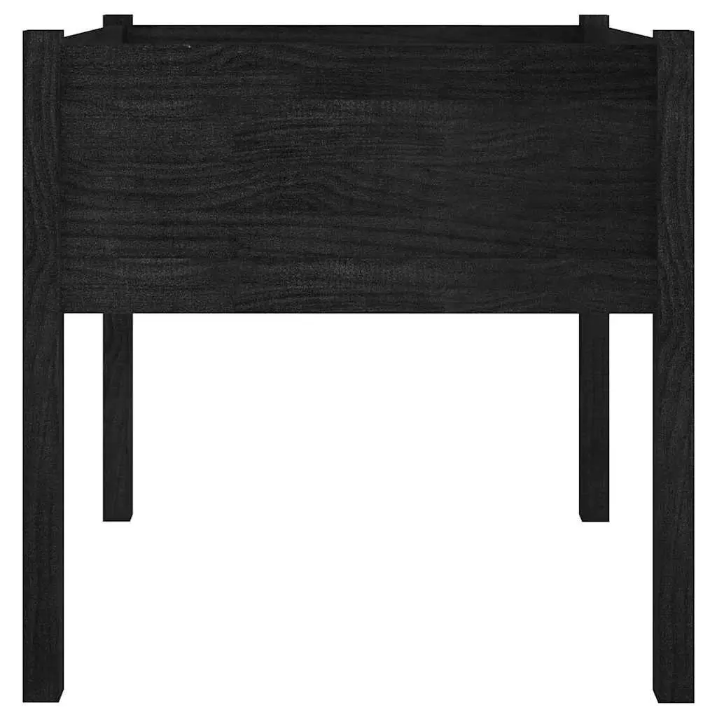 Garden Planters Outdoor Flower Boxes 70x70x70 cm Black 2 Piece