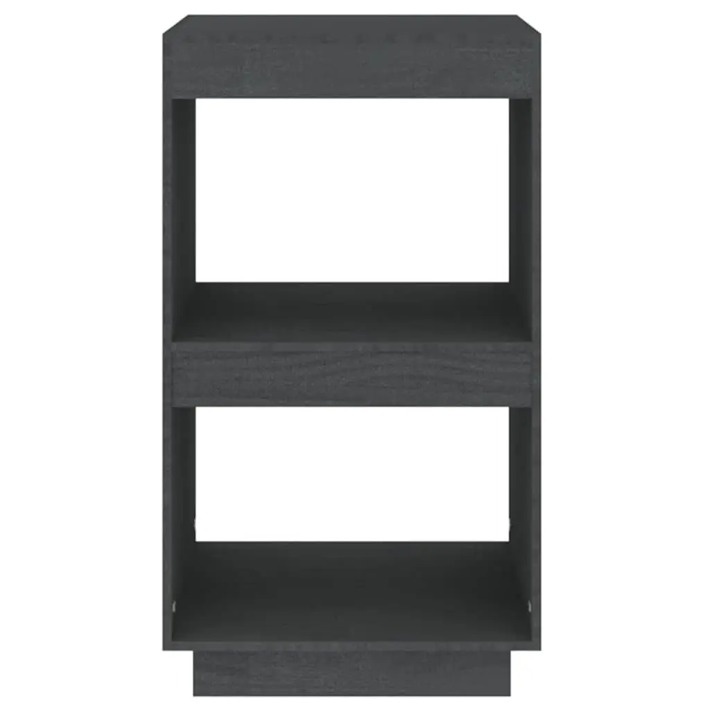 Book Cabinet Storage Shelving Unit 40 x 35 x 71 cm Grey Solid Pinewood