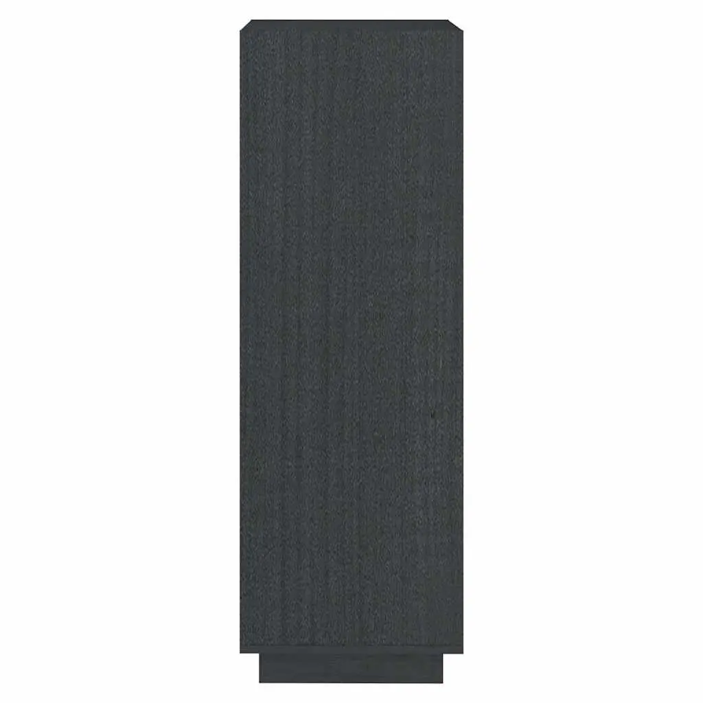 Book Cabinet Room Divider Bookshelf Grey Solid Pinewood 40x35x103cm