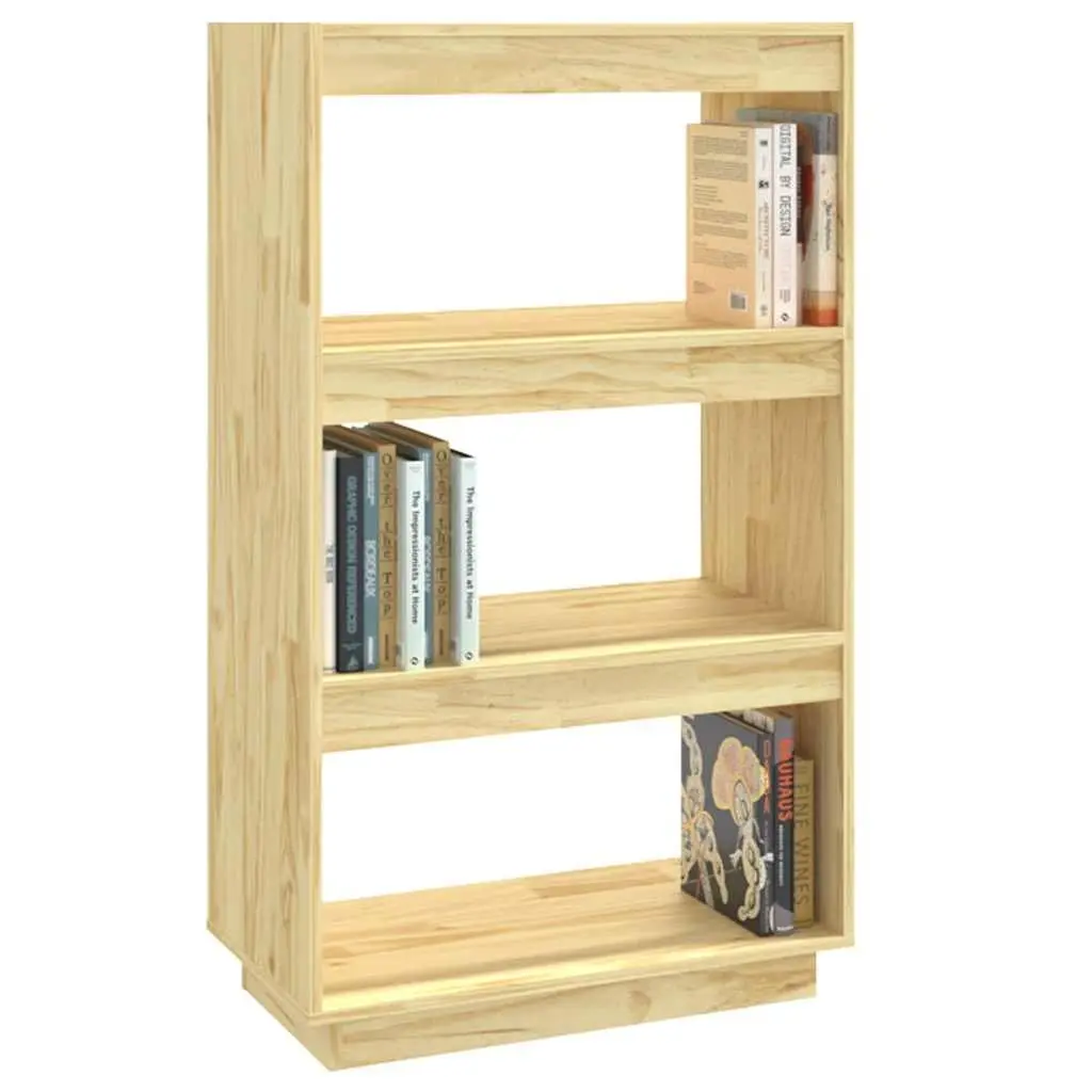 Wooden Book Cabinet Room Divider Storage Organizer 60W x 35D x 103H cm Brown