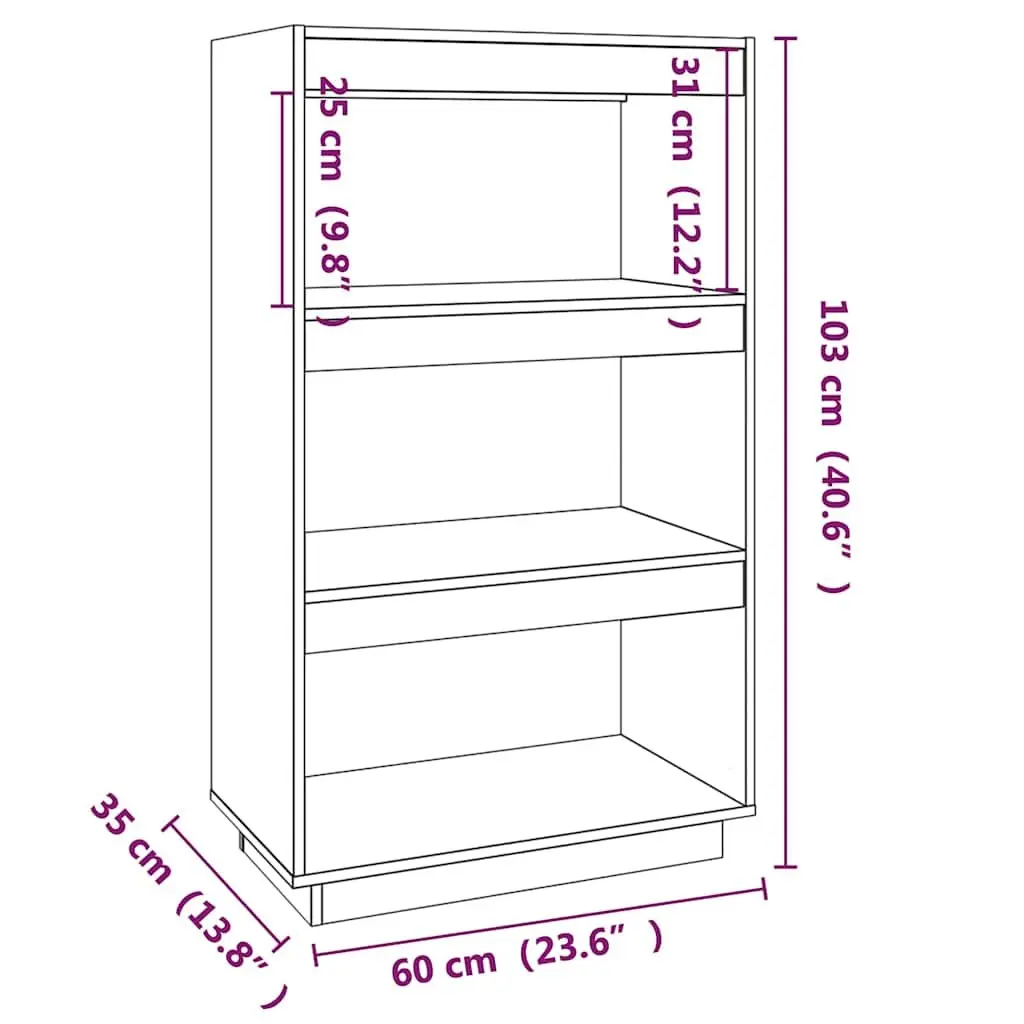 Solid Pinewood Book Cabinet Room Divider