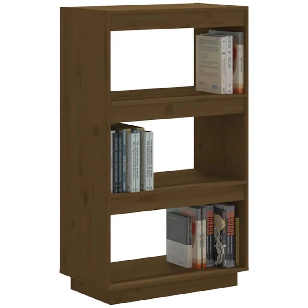 Wooden Book Cabinet Room Divider Storage 60W x 35D x 103H cm Honey Brown