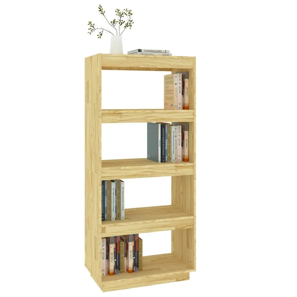 Wooden Book Cabinet Room Divider Brown Shelving Unit