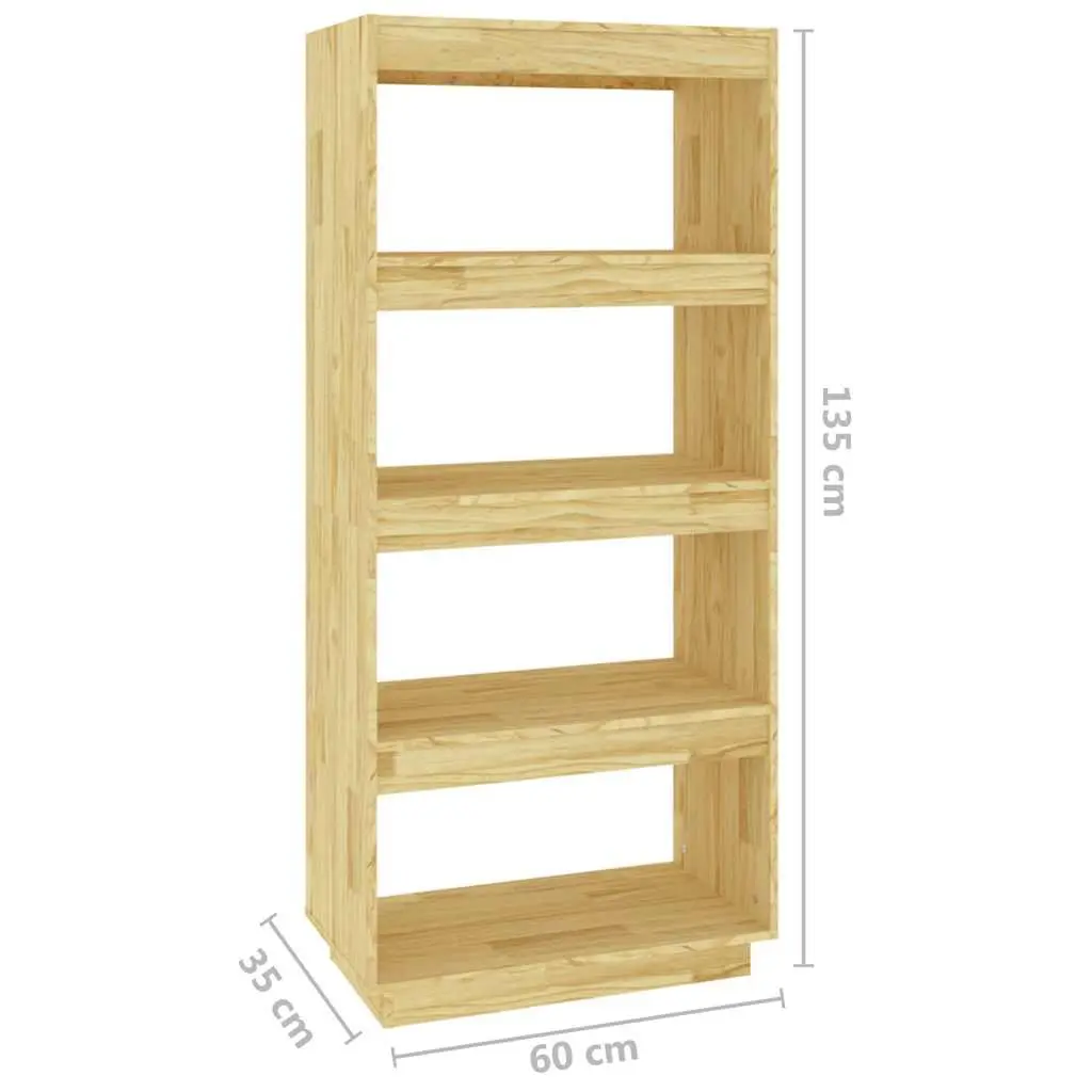Wooden Book Cabinet Room Divider Brown Shelving Unit