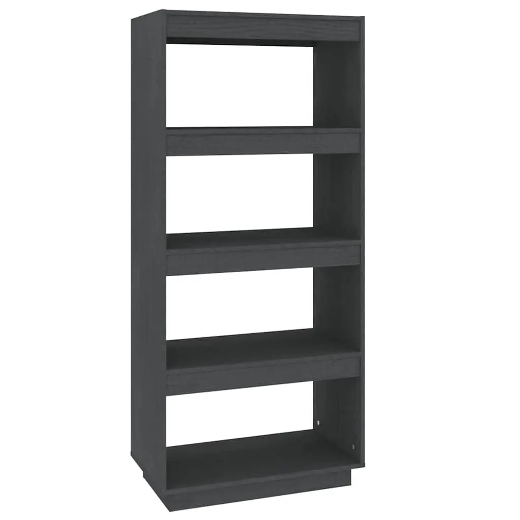 Grey Wooden Book Cabinet with Room Divider Function