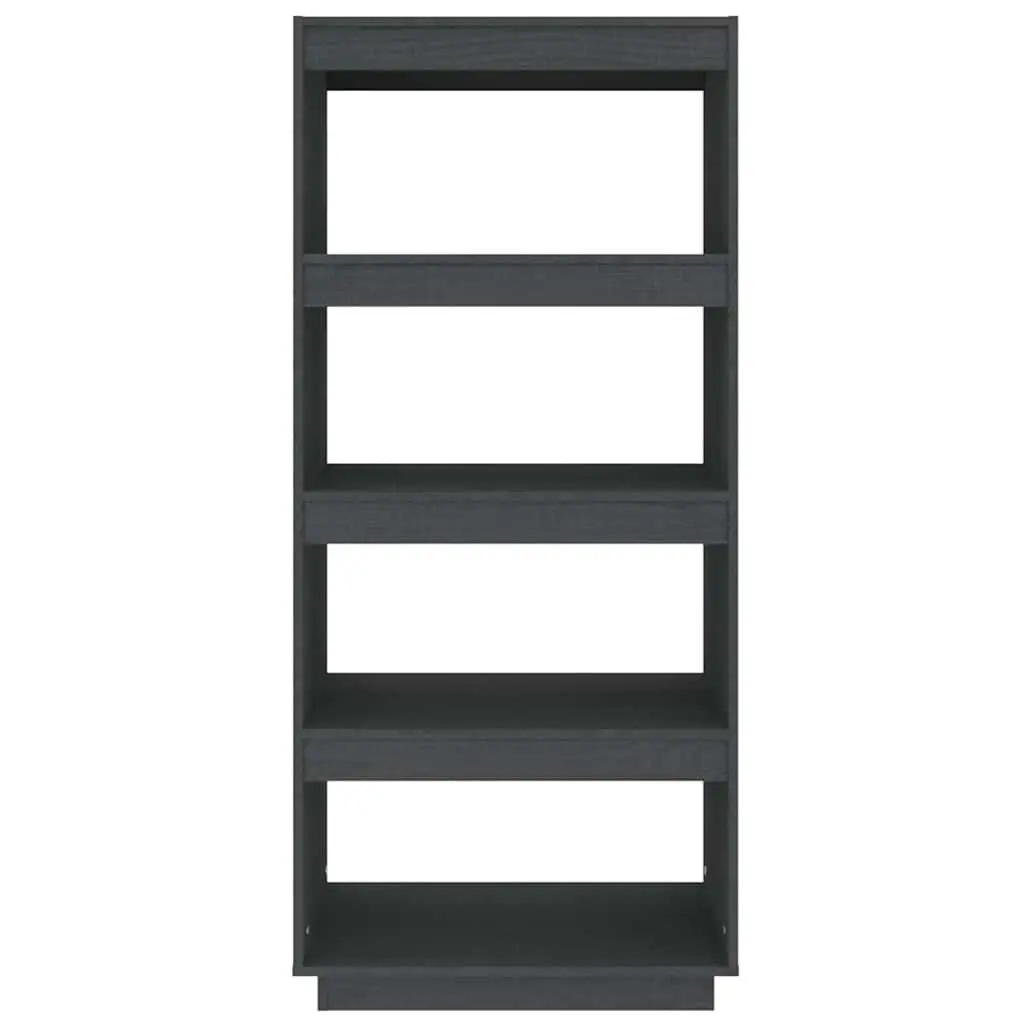 Grey Wooden Book Cabinet with Room Divider Function