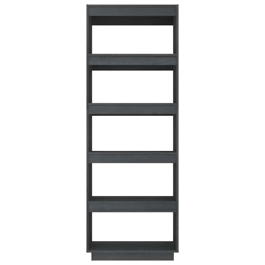 Grey Solid Pinewood Book Cabinet and Room Divider