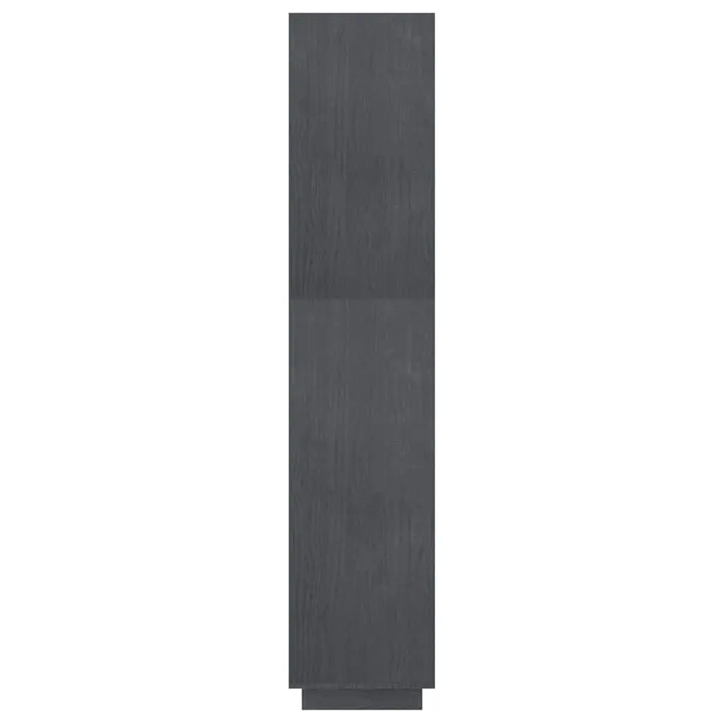 Grey Solid Pinewood Book Cabinet and Room Divider