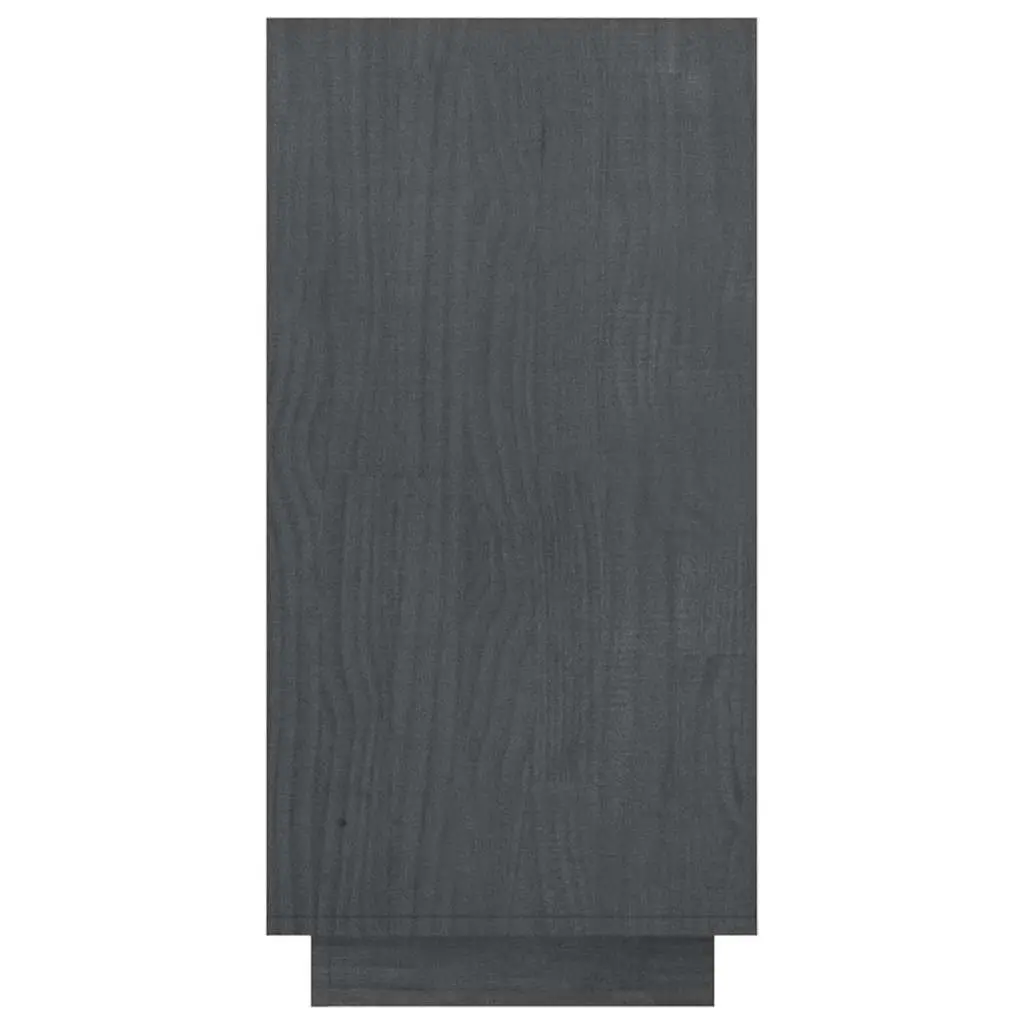 Book Cabinet Grey Wooden Bookshelf Solid Pinewood Storage Shelves Organiser