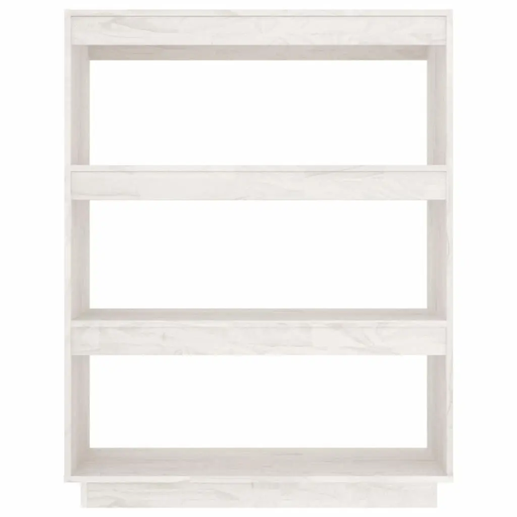 Book Cabinet Room Divider Storage Organiser White Wooden Shelving Unit 80W x 35D x 103H cm