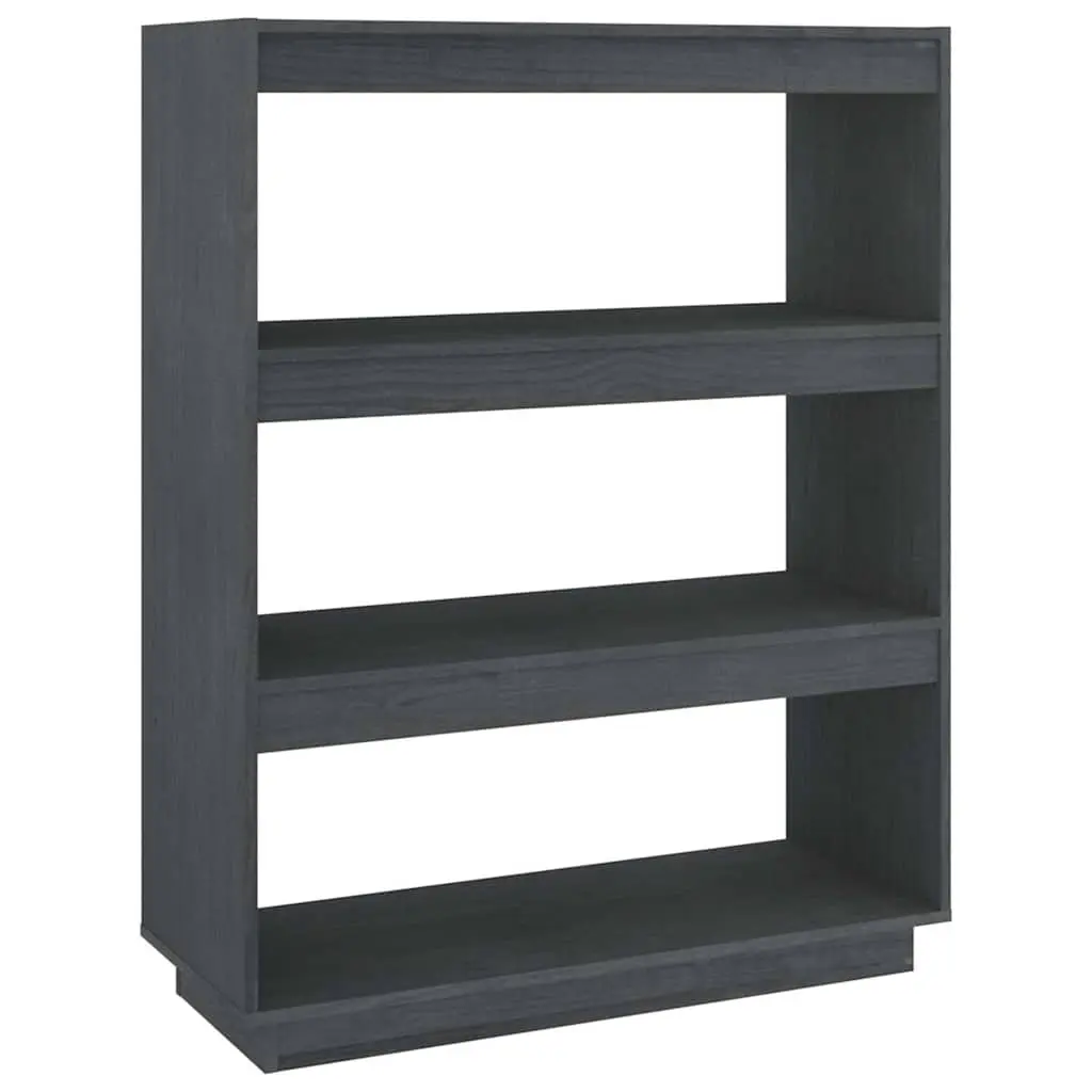 Wooden Book Cabinet Room Divider Storage Organiser 80x35x103cm Grey