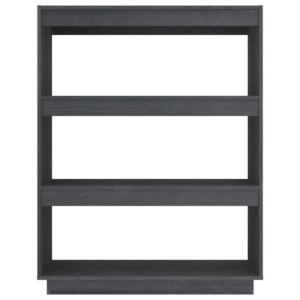 Wooden Book Cabinet Room Divider Storage Organiser 80x35x103cm Grey