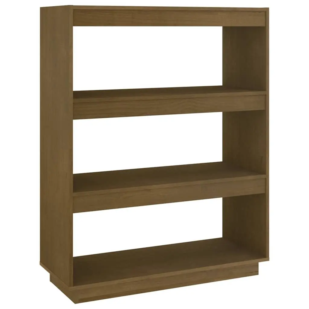 Wooden Book Cabinet Room Divider Honey Brown 80x35x103cm