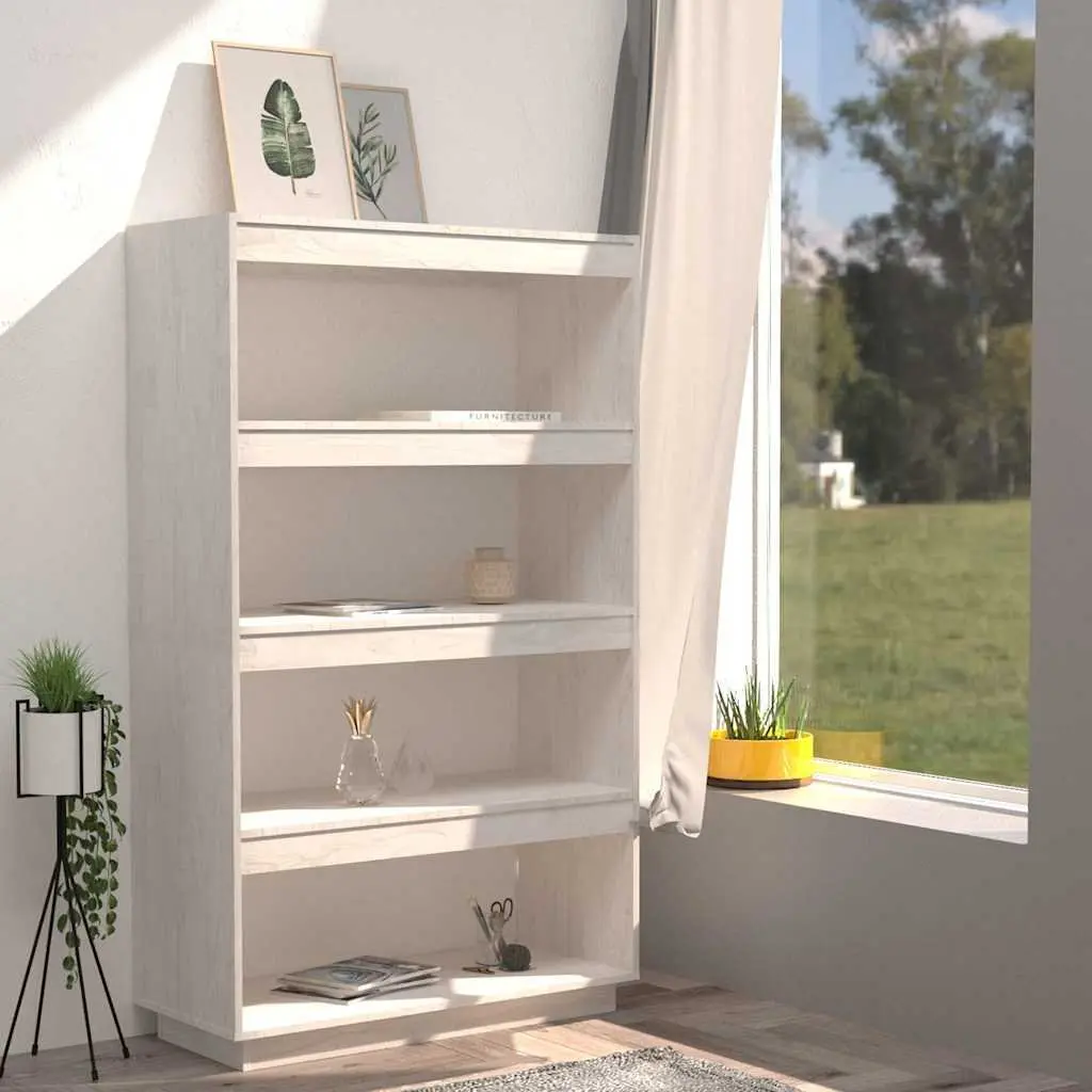 White Wooden Book Cabinet