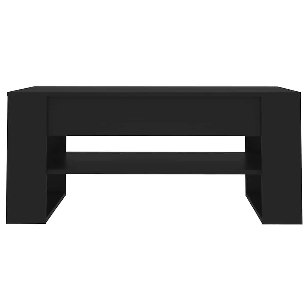 Coffee Table Storage Shelf Living Room 102x55x45cm Black