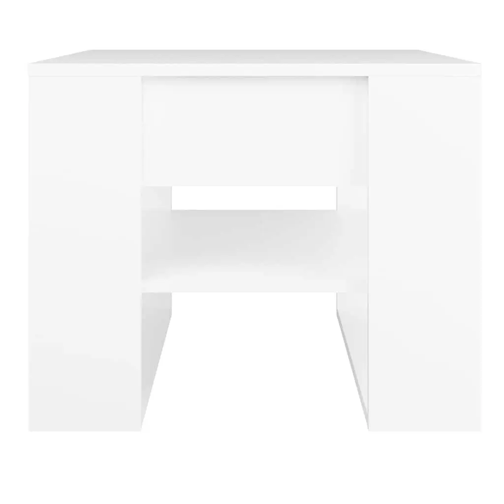 Coffee Table Storage Shelf 55.5x55x45cm White
