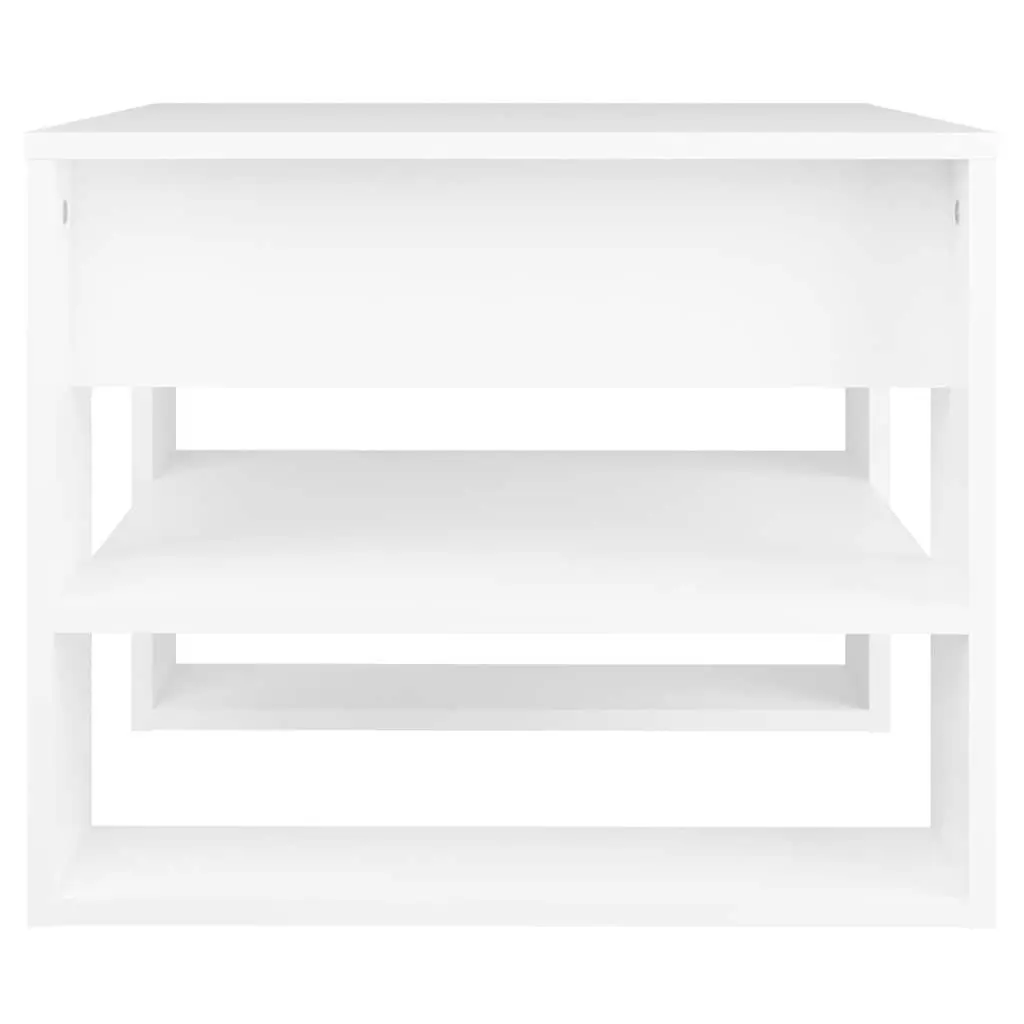 Coffee Table Storage Shelf 55.5x55x45cm White