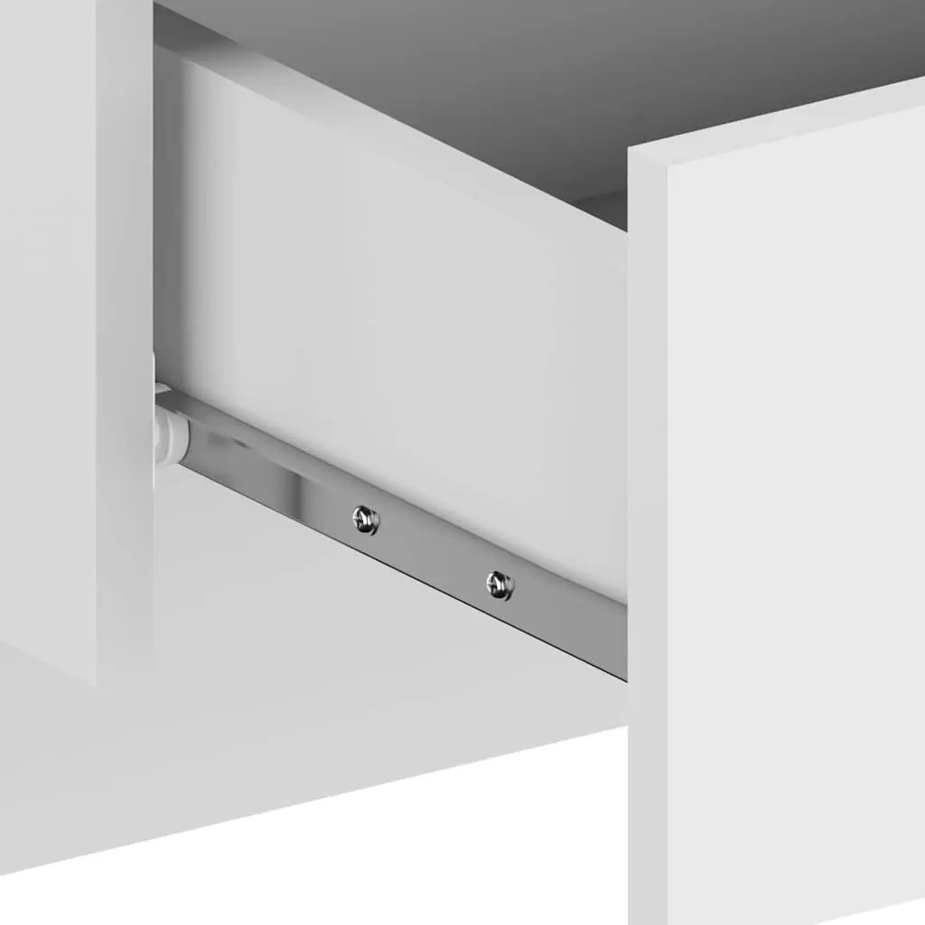 Wall-mounted Bedside Cabinets Storage Units Set of 2 White